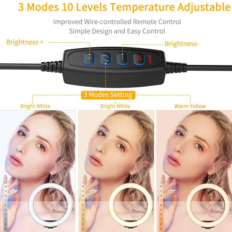 GlowPro™ – LED Selfie Ring Light with Tripod & Phone Holder