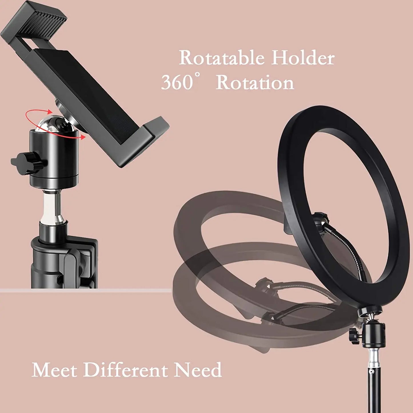 GlowPro™ – LED Selfie Ring Light with Tripod & Phone Holder