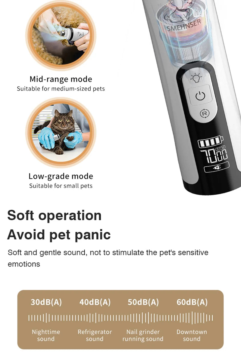 PawPerfect™ – LED Pet Nail Grinder & Trimmer