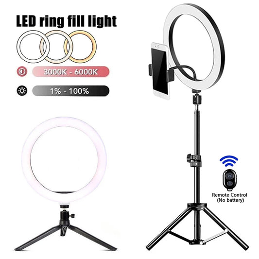 GlowPro™ – LED Selfie Ring Light with Tripod & Phone Holder