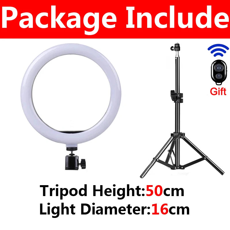 GlowPro™ – LED Selfie Ring Light with Tripod & Phone Holder