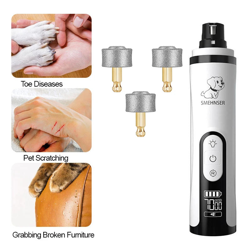 PawPerfect™ – LED Pet Nail Grinder & Trimmer