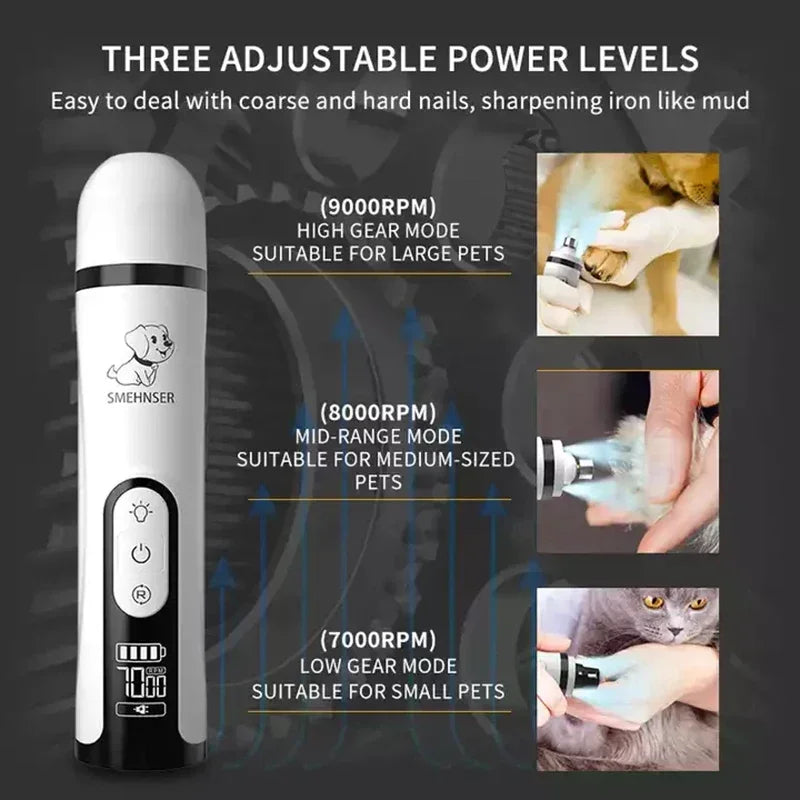 PawPerfect™ – LED Pet Nail Grinder & Trimmer