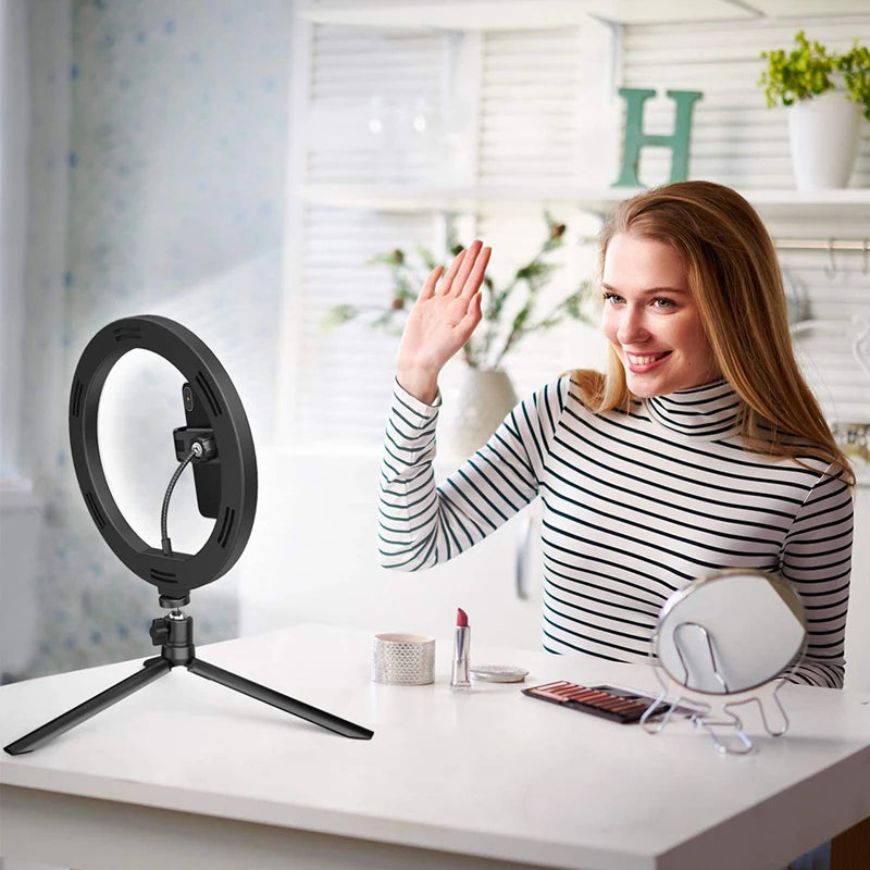 GlowPro™ – LED Selfie Ring Light with Tripod & Phone Holder