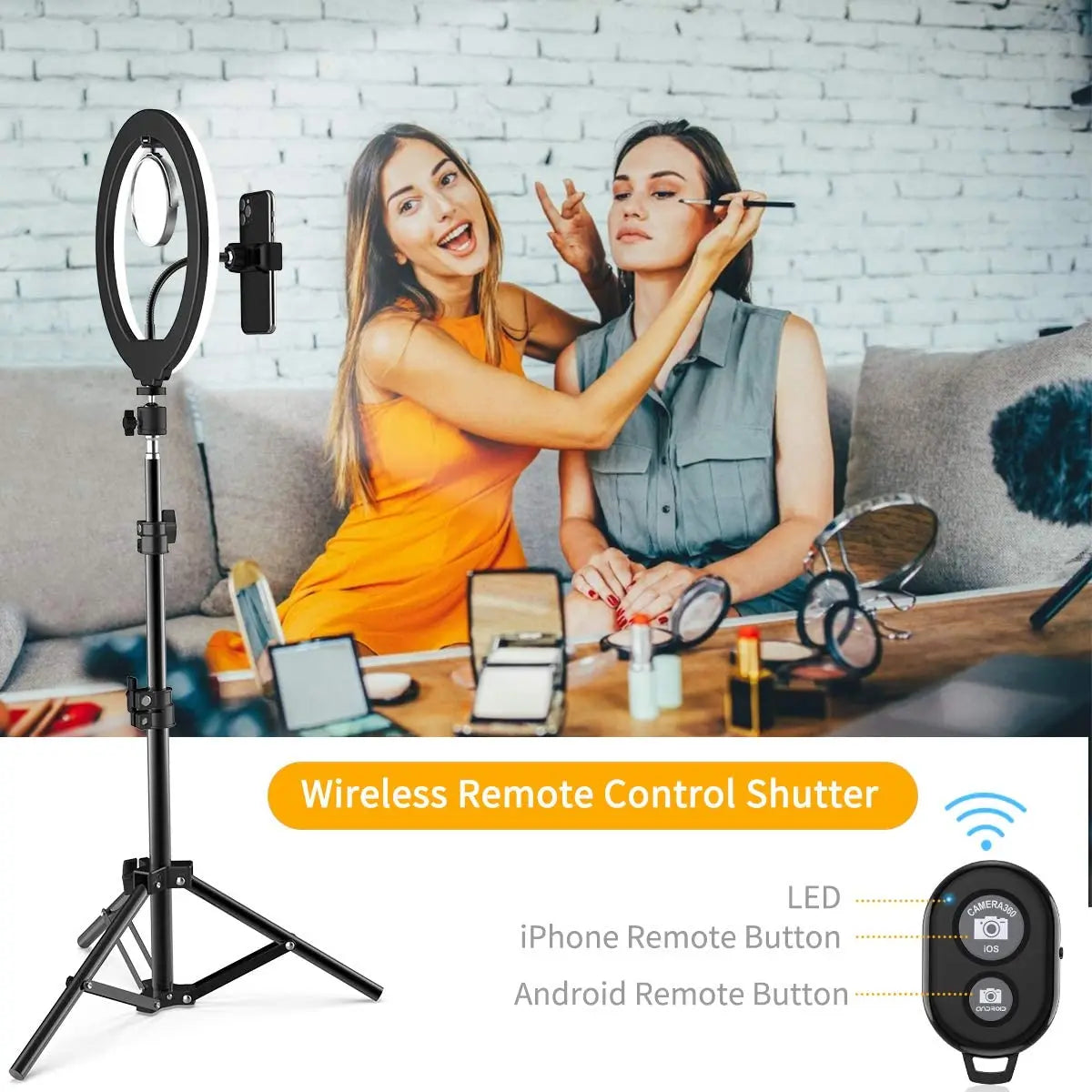 GlowPro™ – LED Selfie Ring Light with Tripod & Phone Holder