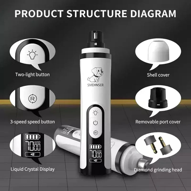 PawPerfect™ – LED Pet Nail Grinder & Trimmer