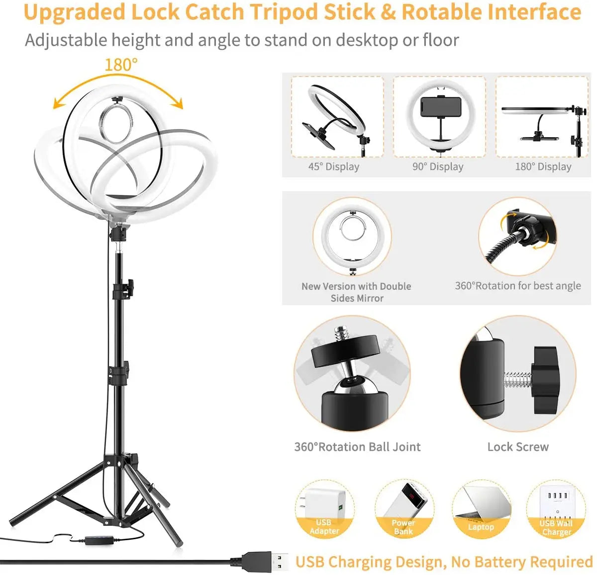 GlowPro™ – LED Selfie Ring Light with Tripod & Phone Holder