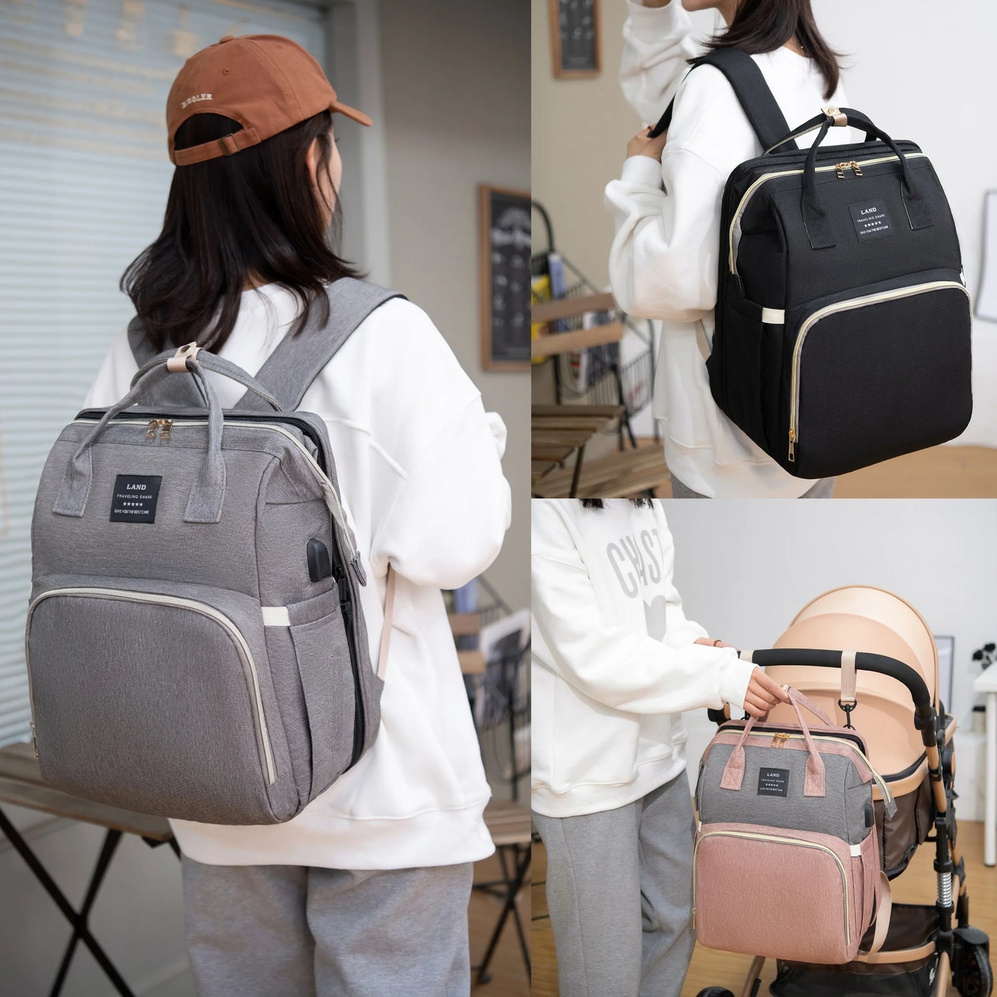 MamiNest⢠Luxe Travel Crib & Diaper Bag