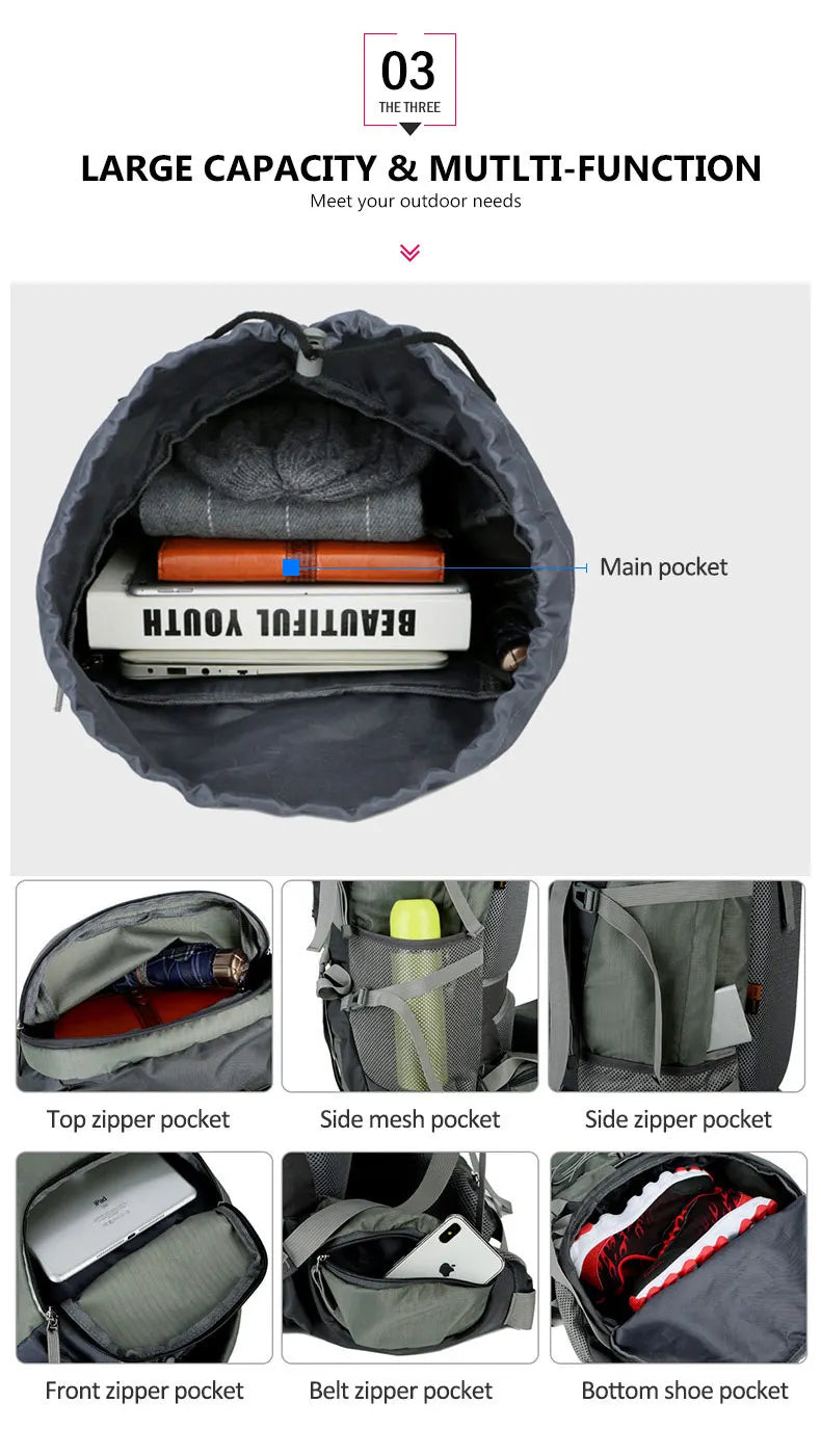 TrailBlazer™ 75L – Ultimate Adventure Hiking Backpack