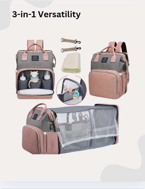 MamiNest⢠Luxe Travel Crib & Diaper Bag